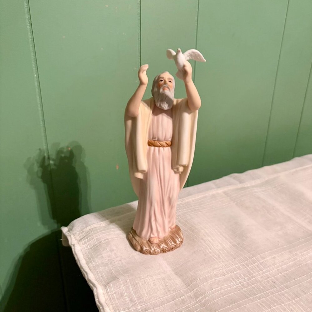 Vintage 1996 HOMCO Home Interiors Masterpiece Porcelain NOAH Religious Figurine